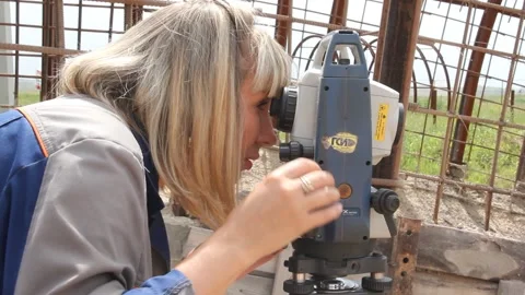 Mine surveyors work on the construction of a coal mine Stock Footage 85694875