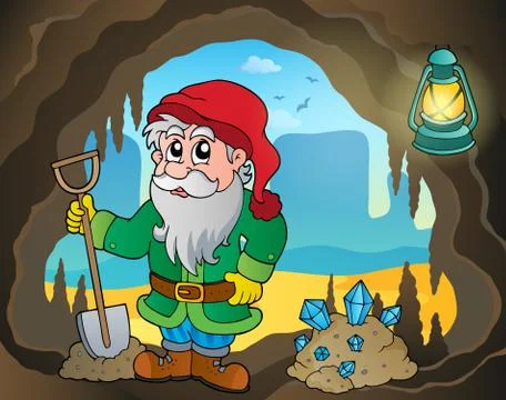 Mine theme image - illustration. Stock Illustration