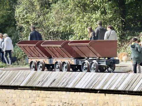 Mine train carriages Stock Photos