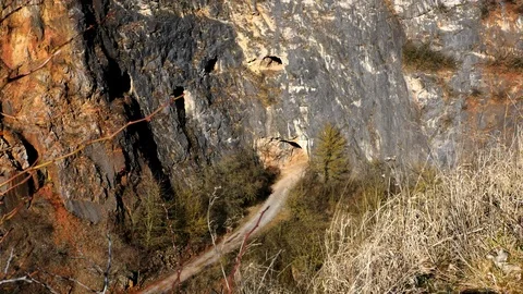 Mine used for mining stone, surface quarry Vídeo Stock 119373020