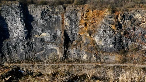 Mine used for mining stone, surface quarry Vídeo Stock 119703263