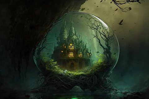 A Mine Within A Swamp Stock Illustration
