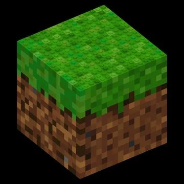Minecraft block on a black background イラスト素材