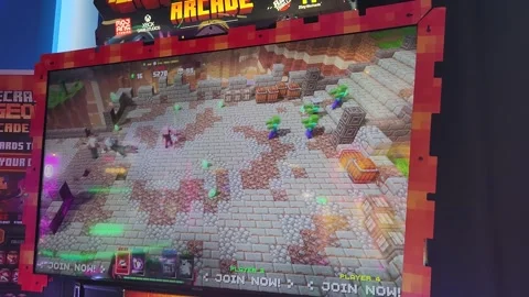Minecraft Dungeons Arcade Game Stock Footage 243907315