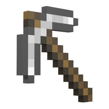 Minecraft Pickaxe Iron 3D Model ~ 3D Model #90659398 | Pond5