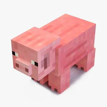 Minecraft Pig 3D Model ~ 3D Model #90943082