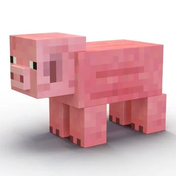 Minecraft Pig 3D Model ~ 3D Model #90943082 | Pond5