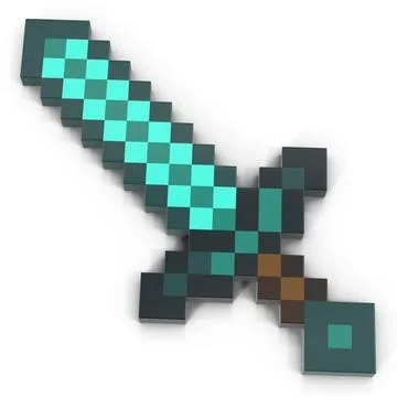 Minecraft Sword ~ 3D Model ~ Download #90658696 | Pond5