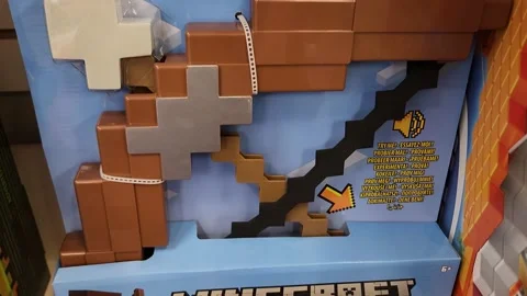Minecraft Sword Retailer Stock Footage 197850458