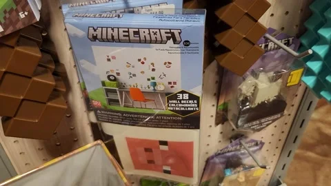 Minecraft Toy Decals Retailer Stock Footage 202033624