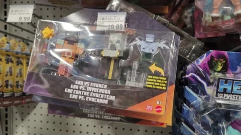 Minecraft Toy Pixel Art Craft Retailer Merchandise Stock Footage 219432548