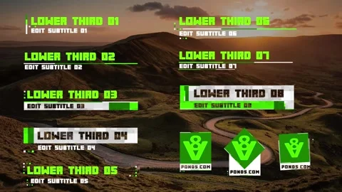 Minecrafter Lower Thirds Catálogo de After Effects