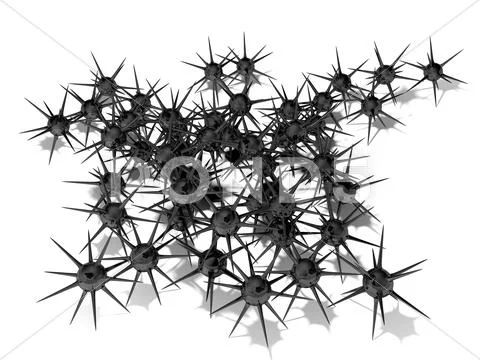 Minefield - Black Stock Illustration