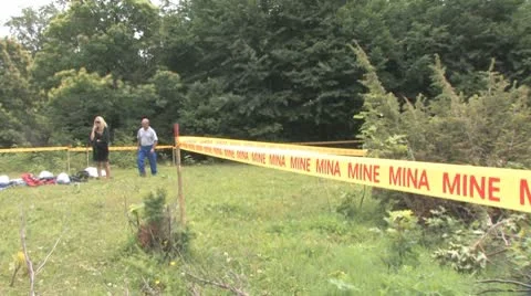 Minefield in kosovo Stock Footage 8954865