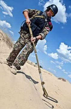 Minefield Foto stock