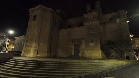 Mineo, Sicily by night 스톡 동영상 297615650