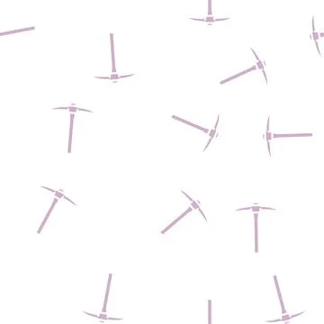 Miner axe hatchet glyph vector seamless pattern イラスト素材