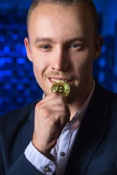 Miner bitcoin cryptocurrency Stock Photos