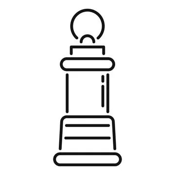 Miner lamp icon symbolizing mining exploration and safety Stock Illustration