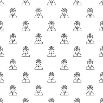 Miner pattern vector seamless Stock Illustration