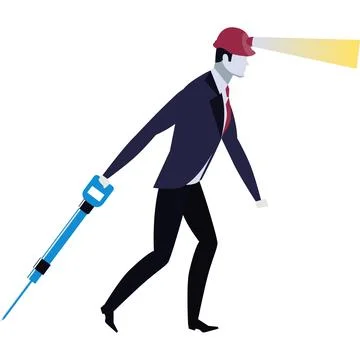 Miner vector crypto mine flat icon cryptocurrency Stock Illustration