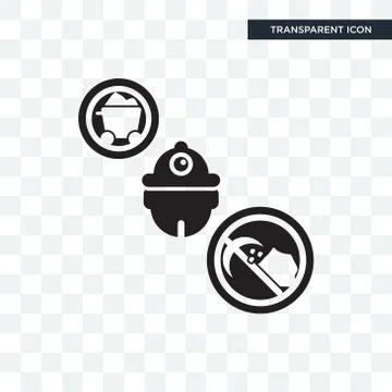 Miner vector icon isolated on transparent background, Miner logo design Illustrazione stock