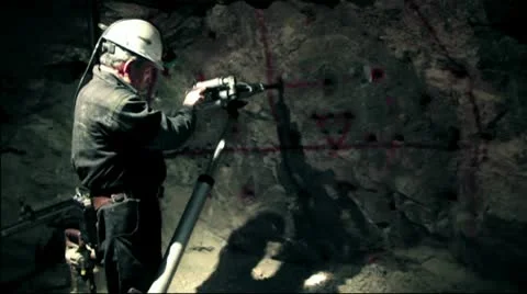Miner at work industrial 2 Stock Footage 10723251