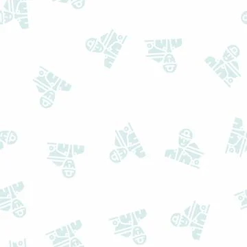 Miner worker glyph vector seamless pattern black 스톡 일러스트