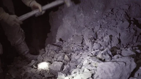 Miner working in mine Stock Footage 80901179