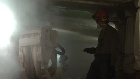 The miner works 1 Stock Footage 104515832