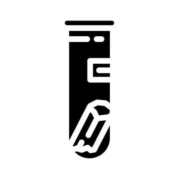 Mineral analysis mining glyph icon vector illustration 스톡 일러스트