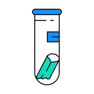 Mineral analysis mining icon color illustration Illustrazione stock