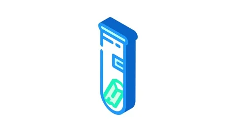 Mineral analysis mining isometric icon animation Stock Footage 327290772