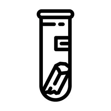 Mineral analysis mining line icon vector illustration Illustrazione stock