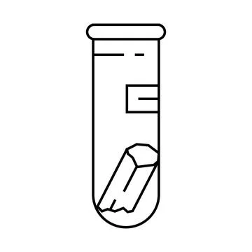 Mineral analysis mining line icon vector illustration Illustrazione stock