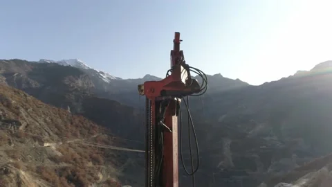 Mineral exploration drilling rig Stock Footage 145306894