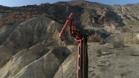 Mineral exploration drilling rig Stock-Footage 145307531