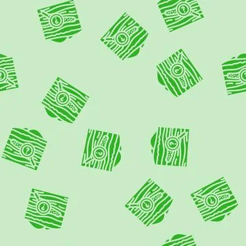 Mineral exploration glyph vector seamless pattern Stock Illustration