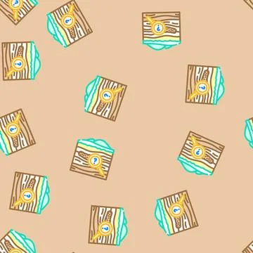 Mineral exploration vector seamless pattern Stock Illustration