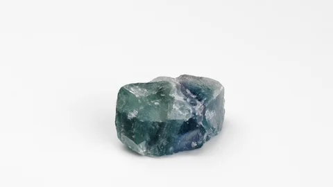 Mineral fluorite on a white background. Видео 119355553