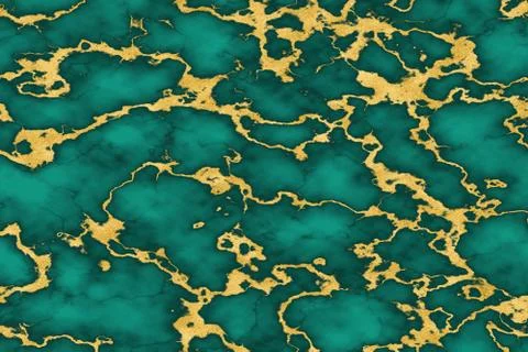 Mineral gold tiny line texture on marine color marble Stock Photos