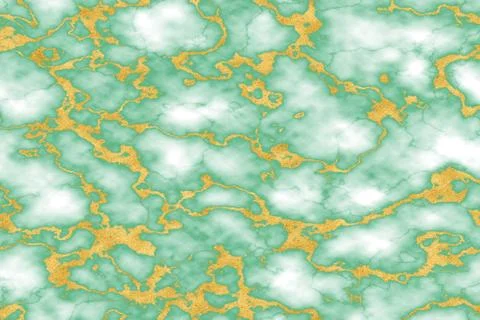 Mineral gold tiny line texture on jade color marble luxury interior Stock Photos