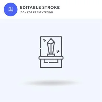 Mineral icon vector, filled flat sign, solid pictogram isolated on white, logo Illustrazione stock