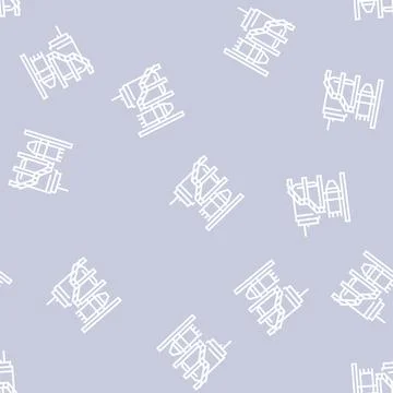 Mineral processing plant line seamless pattern Stock Illustration