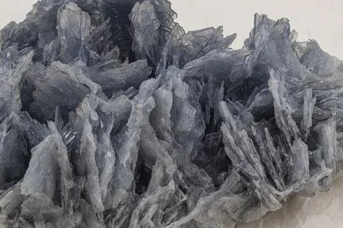 Mineral sample of barite on a light background Foto stock