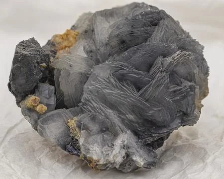 Mineral sample of barite on a light background 写真素材