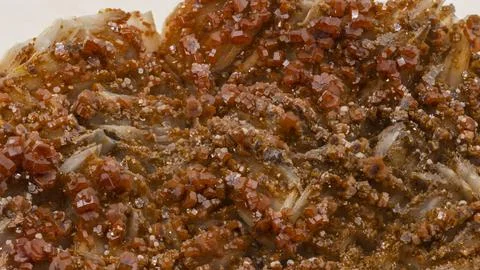 Mineral sample of vanadinite Foto stock