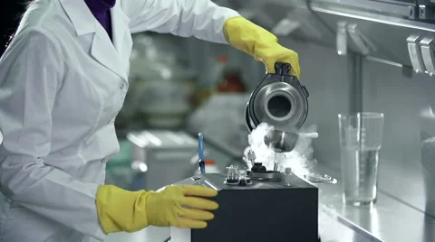 Mineral Separation Laboratory Stock Footage 44454407