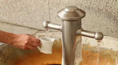 Mineral spring Stock Footage 24233595