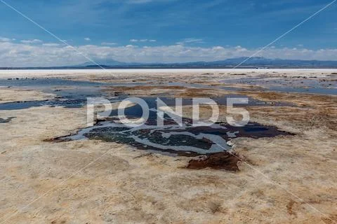 Mineral Springs in Salar de Uyuni, Bolivia Stock Photos